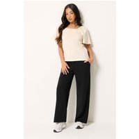 Pixiegirl Petite Women's Black Wide Leg Scuba Trousers Size Petite > 16