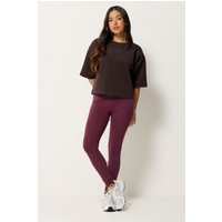 Pixiegirl Petite Women's 2 Pack Burgundy Red & Black Cotton Leggings Size Petite > 10
