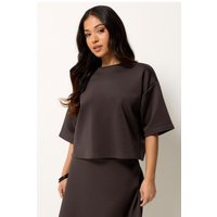 Pixiegirl Petite Women's Chocolate Brown Boxy Tshirt Size 8