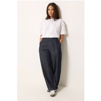 Pixiegirl Petite Women's Dark Blue Seam Front Cotton Balloon Jeans Size Petite > 14