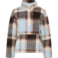 Pixiegirl Petite Women's Light Blue Checkered Half Zip Fleece Size 14