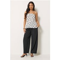 Pixiegirl Petite Women's Black Barrel Leg Trousers Size Petite > 6