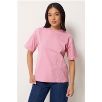 Pixiegirl Petite Women's Pink Paisley Cotton Tshirt Size 8