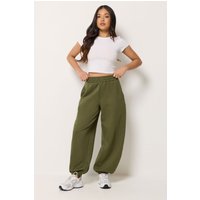 Pixiegirl Petite Women's Olive Green Brushed Balloon Joggers Size Petite > 14
