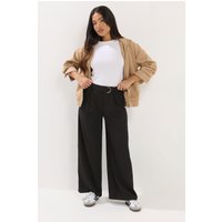 Pixiegirl Petite Women's Black Belted Wide Leg Trousers Size Petite > 18