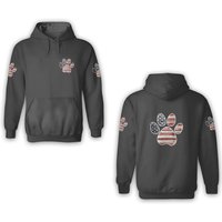 Patriotic Paw Print, American Flag 3d Hoodies