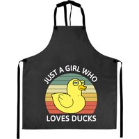 Just Awho Loves Ducks Funny Rubber Duck Aprons