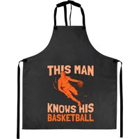 Basketball Gift Mens This Man Knows His Basketball Hoops Streetball Aprons