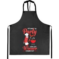 S It's Not A Party Until My Wiener Comes Out Funny Hot Dog Aprons