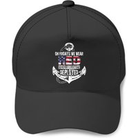 On Fridays We Wear Red Friday Navy Gift Distressed Baseball Caps