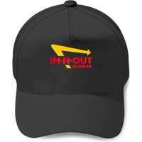 In And Out Burger Food Logo Restaurants Baseball Caps