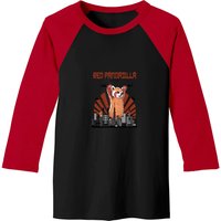Red Pandazilla Panda Lover Baseball Tees, Funny Red Panda Baseball Tees, Vintage Pandazilla
