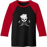 Jackass Sailor Skull & Crossbones Logo Raglan Baseball Tee Baseball Tees