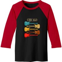 Womens Chicago Concert Rock Music Festival Guitars Illinois Band Il V-neck T-shirt Baseball Tees