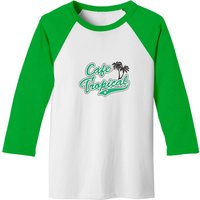 Schitt's Creek Cafe Tropical Baseball Logo David Rose 3/4 Baseball Tee