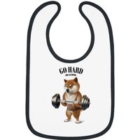 Shiba Dog Weightlifting In Fitness Gym Bibs