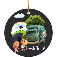 Trash Truck Animation Trash Truck Netflix Cartoon Ceramic Ornaments