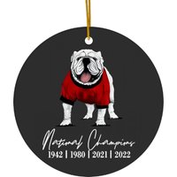 Uga National Championship Georgia 2023 Cute Bulldogs Ceramic Ornaments
