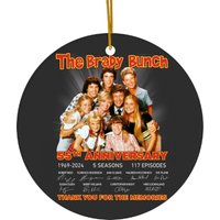 The Brady Bunch 55th Anniversary Ceramic Ornaments 1969 – 2024 Thank You
