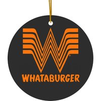 Whataburger Fast Food Restaurant Logo Ceramic Ornaments