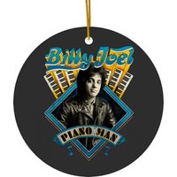 Billy Joel Piano Man Album Cover Art Ceramic Ornaments, 80's Pop Rock Tour Music Mrch