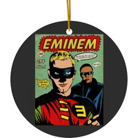 Eminem And Dr Dre Legendary Do Without Me 90s Rap, Eminem, Slim Shady Hip Hop Iconic Duo Vintage Comic Art Ceramic Ornaments