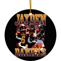 Jayden Daniels Washington Ceramic Ornaments