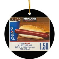 Costco Hotdog Menu Graphic Ceramic Ornaments Men's Fit S-xlarge