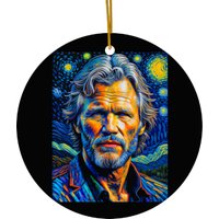 Kris Kristofferson In Starry Night Ceramic Ornaments