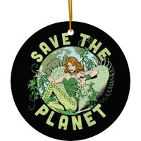 Dc Comics Poison Ivy Save The Planet Earth Dayss Ceramic Ornaments
