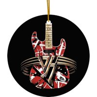 Red Van Guitar Halen Ceramic Ornaments