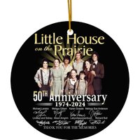 50th Anniversary 1974-2024 Little House On The Prairie Black Ceramic Ornaments