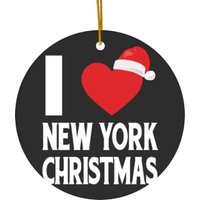 Christmastime Is Here In New York City Ceramic Ornaments