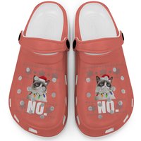 Cat No Grumpy Xmas Cat No Ugly Sweater, Christmas Clogs