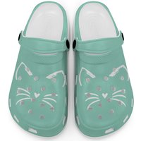 Romwe Women's Cat Print Lightweight Clogs