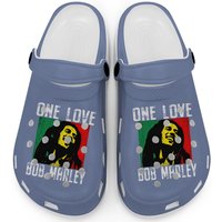 Bob Marley One Love Cotton Black Clogs
