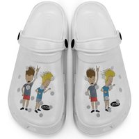 Beavis And Butt-head Distressed Rock N_ Roll Headbanging Duo Clogs