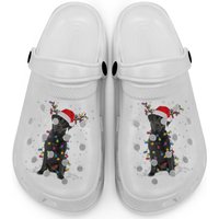 Black Lab Labrador Christmas Tree Light Pajama Dog Clogs