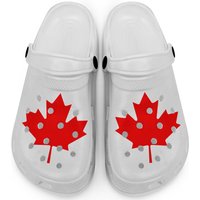 Red Canada Maple Leaf Souvenir Clogs