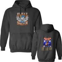 Blake Shelton 2024 Back To The Honky Tonk Tour Double Sided Hoodies