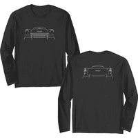 Front/back - 1955 Bel Air - Stencil, White - Bel Air - Double Sided Long Sleeves