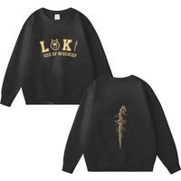 Print 2 Sides Loki Laufeyson Double Sided Sweatshirts, Love Is A Dagger Double Sided Sweatshirts