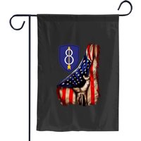 8th Infantry Division American Flag Garden Flags