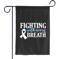 Lung Cancer Awareness Gift White Ribbon With Every Breath Product - Lung Cancer - Garden Flags