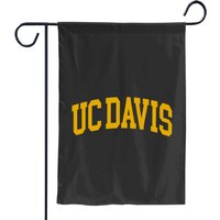 Uc Davis - College Font Curved Garden Flags