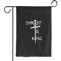 Christ Is King Garden Flags (white Logo-unisex)