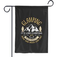 Glamping Definition Glamper Women Men Wines Funny Camping Garden Flags