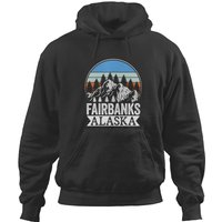 Fairbanks Alaska Vintage Sunset Souvenir Hoodies