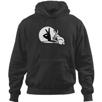 Funny Rabbit Hand Shadow Puppets Bunny Figure Po Hoodies