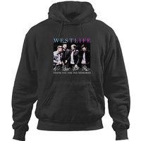 Westlife Band Signature Of Members Cotton Unisex Black Hoodies